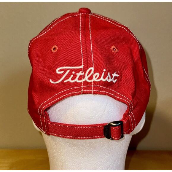 Titleist Pro V1 Footjoy SnapBack Adjustable Golf Hat One Size Red - Picture 5 of 13